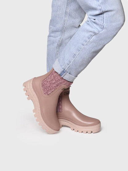 Bottines de pluie pour femme en kaki 