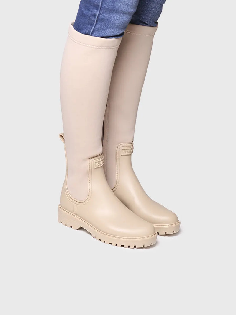 Botas mujer - Bota alta de agua para mujer en goma y licra | CARDIFF  - Toni Pons  