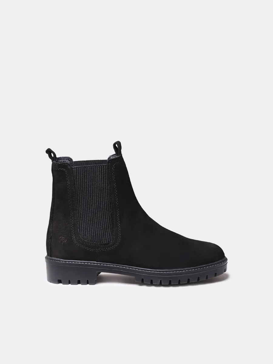 Leather lace-up ankle boot for men