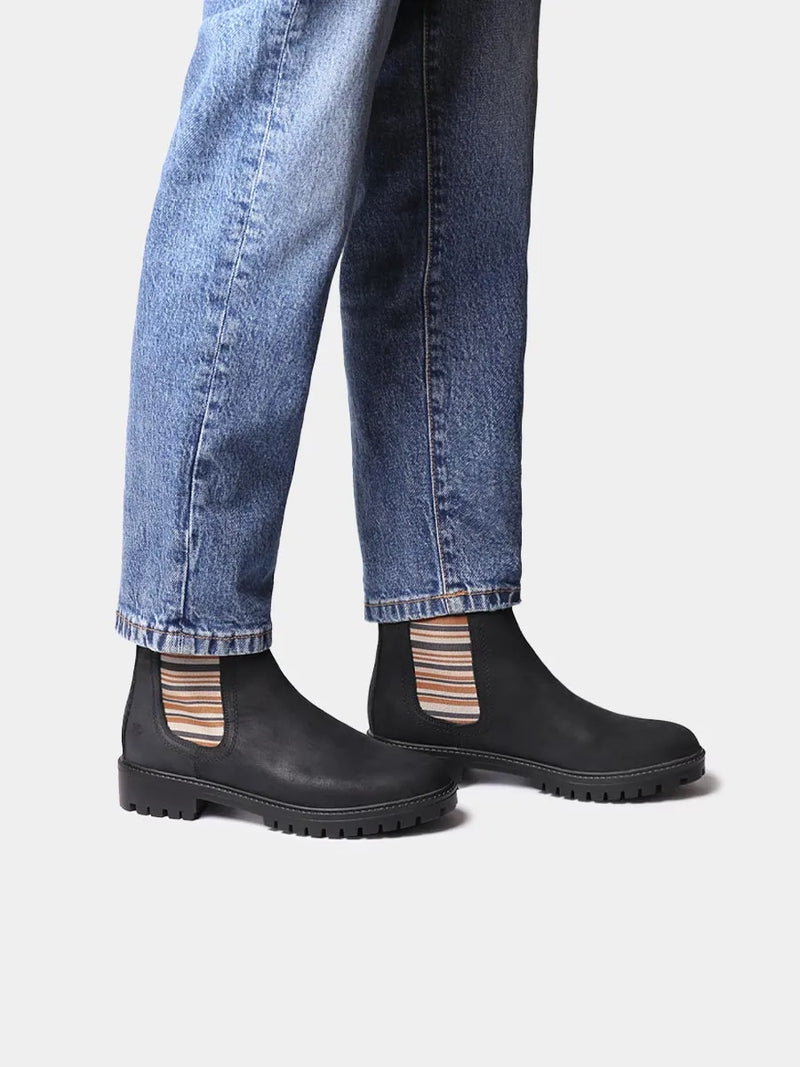 Botines mujer - Botines de mujer en piel con elásticos a rayas | CARLA-NR  - Toni Pons  