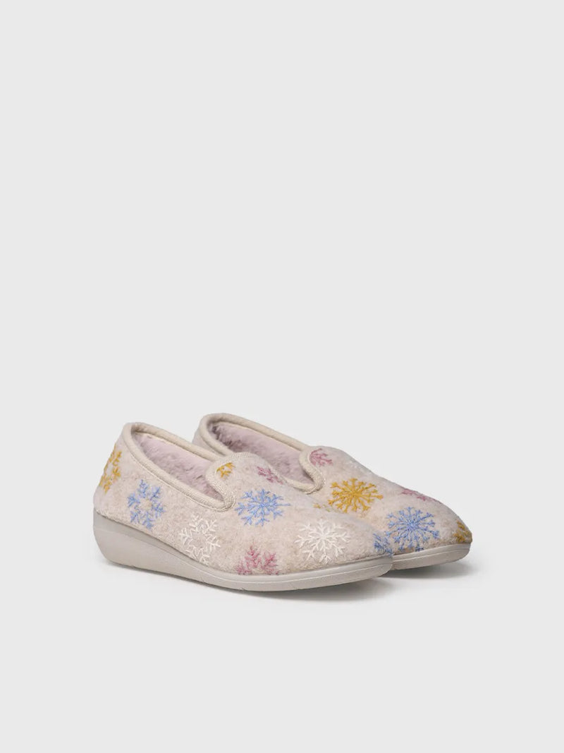 zapatillas de casa mujer - Zapatillas de casa de mujer con detalles bordados | CARME-CP  - Toni Pons  