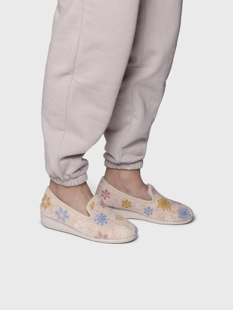 zapatillas de casa mujer - Zapatillas de casa de mujer con detalles bordados | CARME-CP  - Toni Pons  