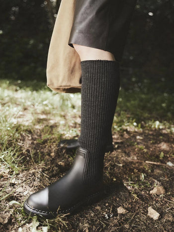 Bota alta en goma y punto para mujer | CARPI