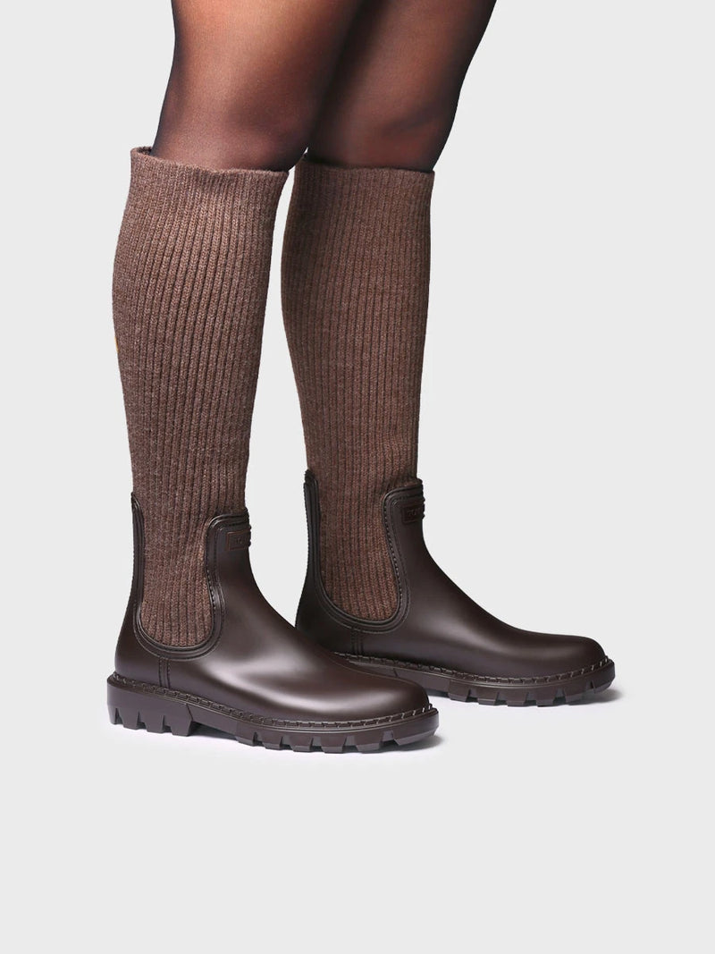 Botines mujer - Bota alta en goma y punto para mujer | CARPI  - Toni Pons  