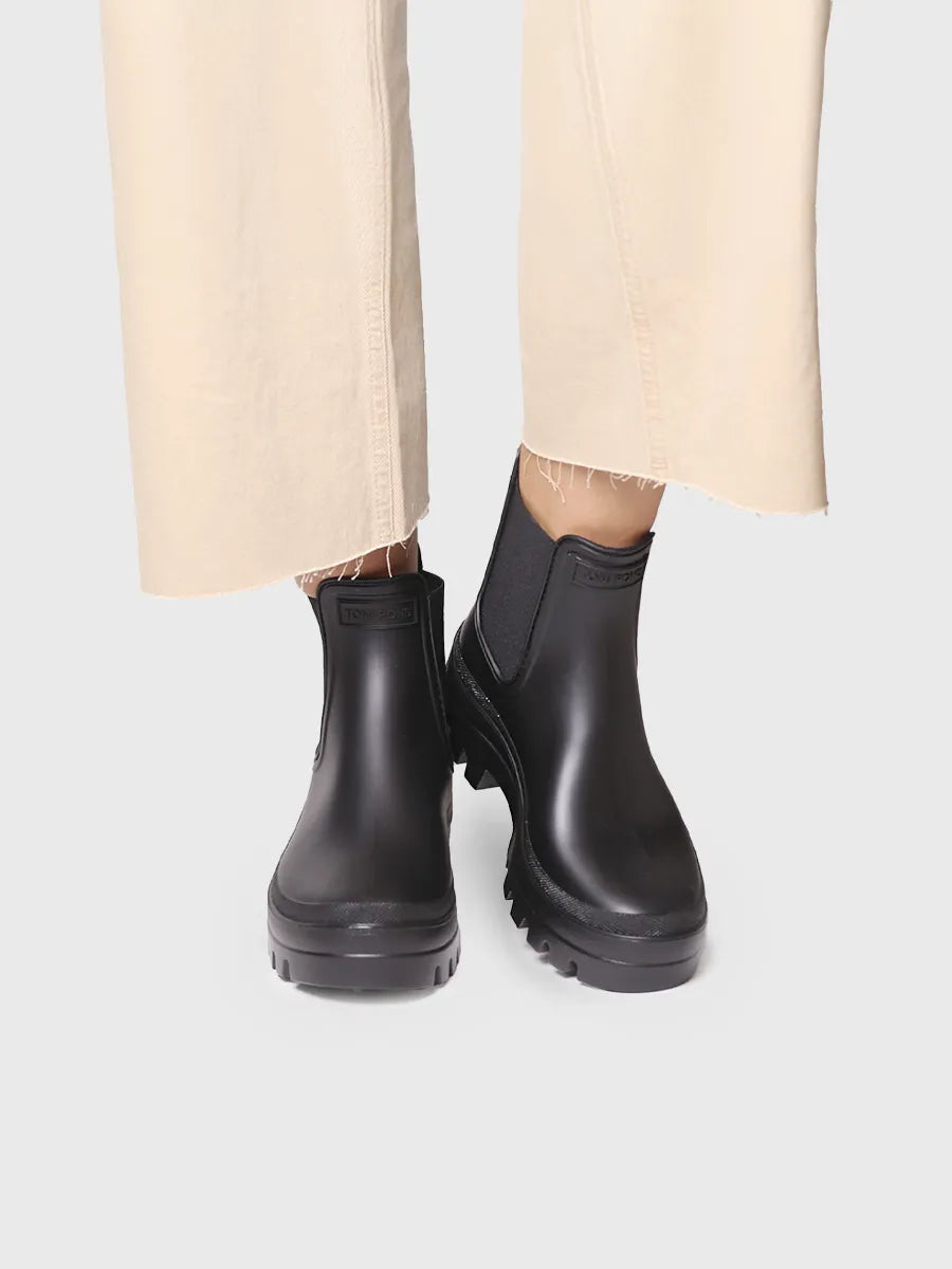 Bottines de pluie pour femme style Chelsea en beige 