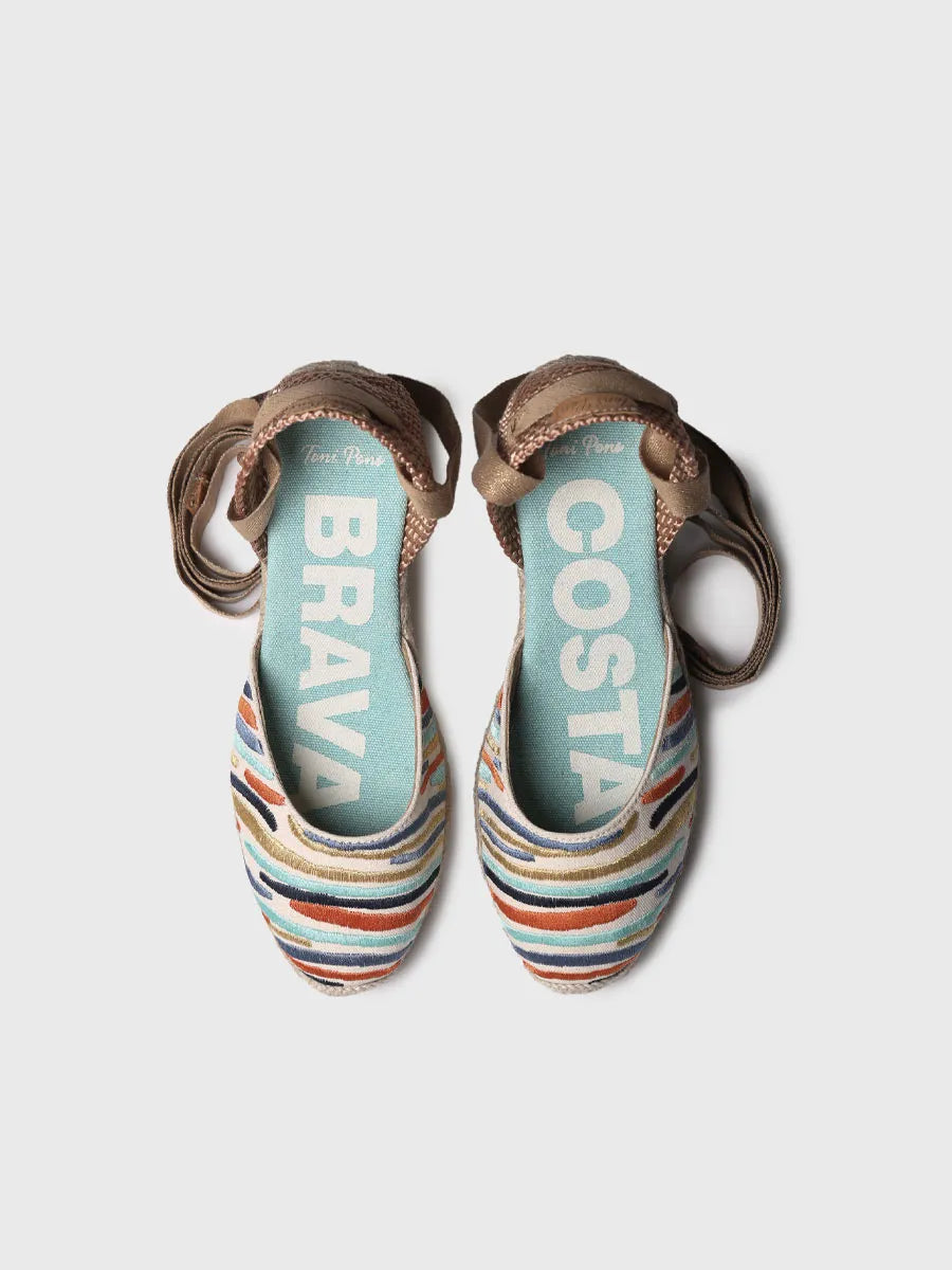  - Alpargatas de cuña bordadas de mujer | CASTELL  - Toni Pons  