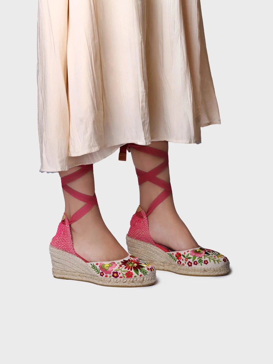  - Alpargatas de cuña bordadas de mujer | CASTELL  - Toni Pons  