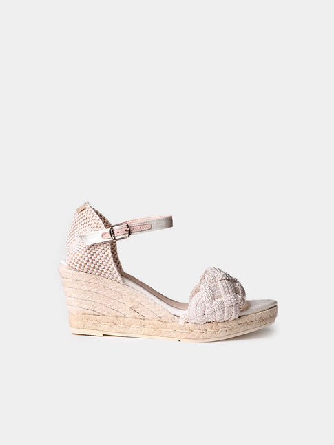 Espadrilles de mariage à talon compensé 