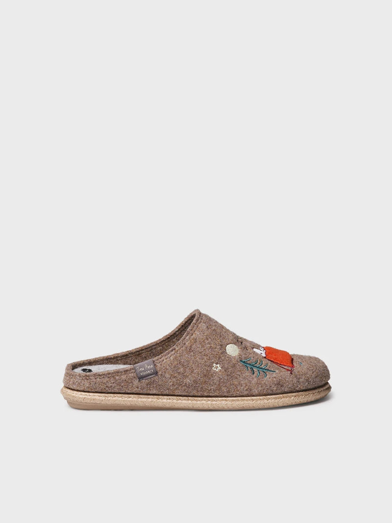 Zapatillas de casa hombre - Slipper en fieltro con bordados Snoopy | CHARLIE  - Toni Pons  