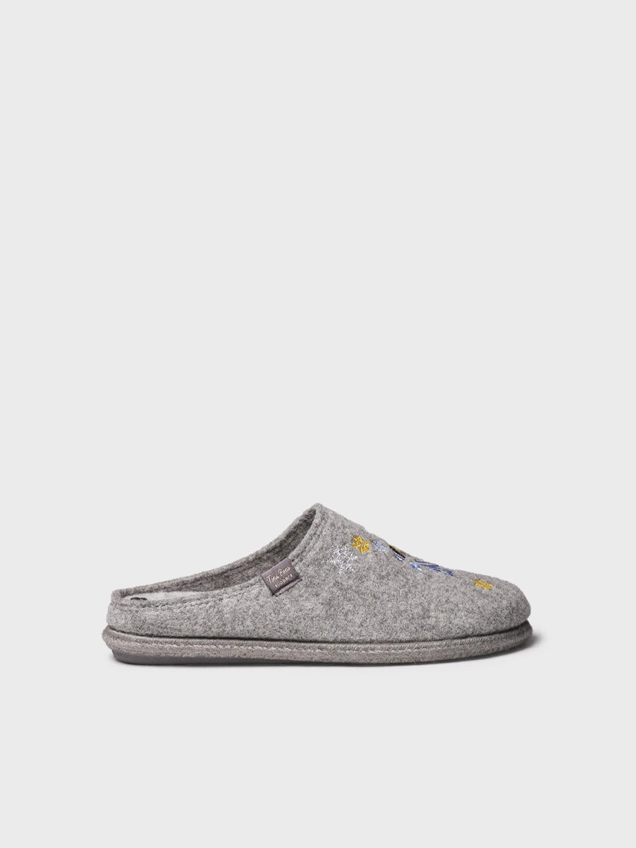 Zapatillas de casa hombre - Slipper en fieltro con bordados Snoopy | CHARLIE  - Toni Pons  