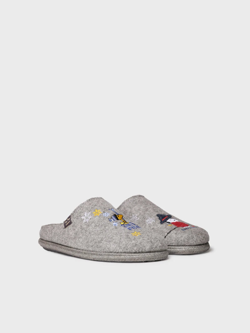 Zapatillas de casa hombre - Slipper en fieltro con bordados Snoopy | CHARLIE  - Toni Pons  
