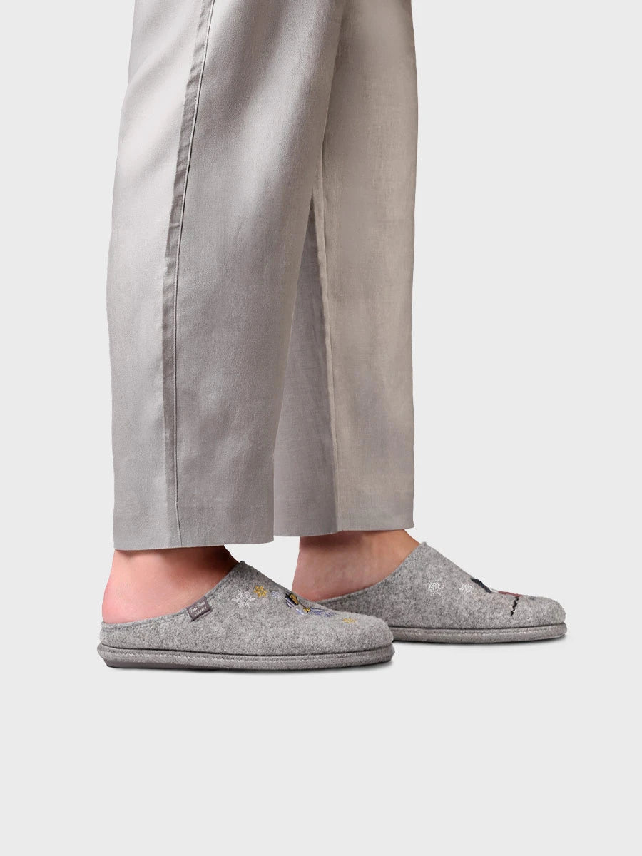 Zapatillas de casa hombre - Slipper en fieltro con bordados Snoopy | CHARLIE  - Toni Pons  