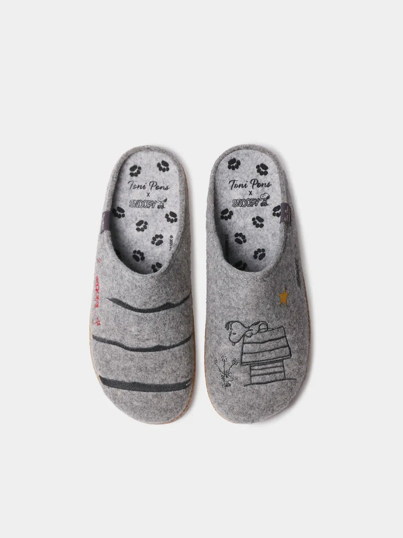 Zapatillas de casa hombre - Zapatillas tipo zueco para hombre de Snoopy | CHARLIE  - Toni Pons  