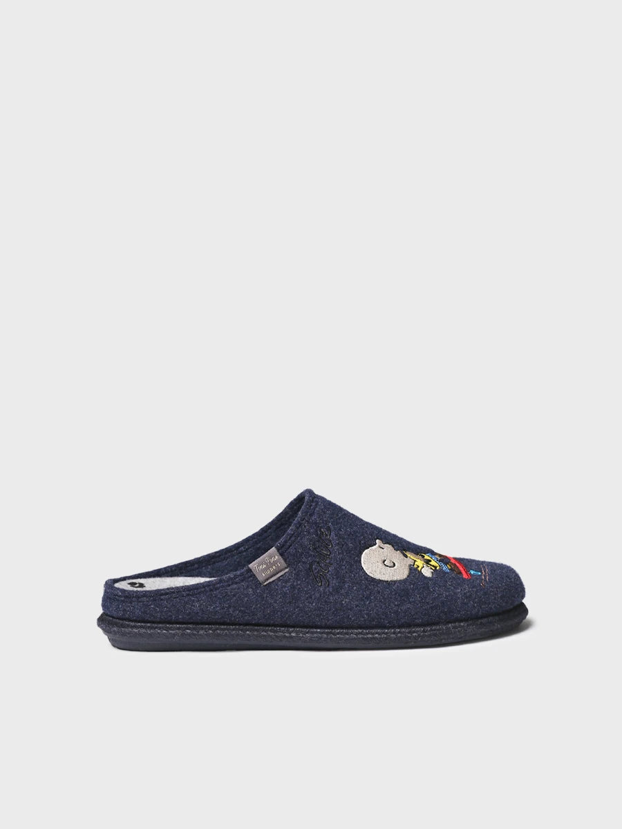 Zapatillas de casa hombre - Slipper en fieltro con bordados Snoopy | CHARLIE  - Toni Pons  