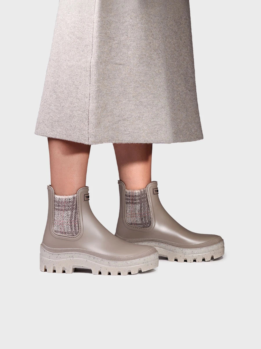 Botines mujer - Botín de agua en goma con elásticos tweed para mujer | CHARLOTTE  - Toni Pons  