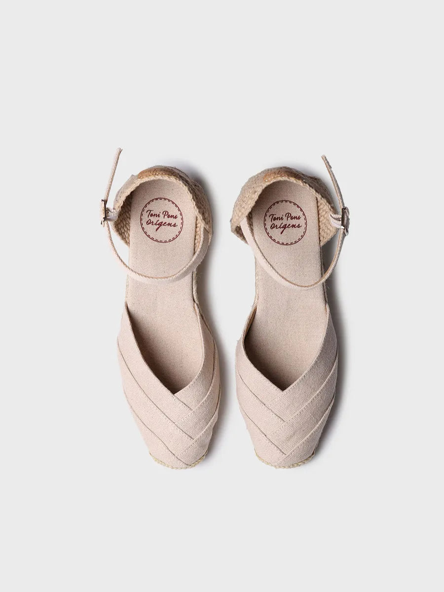  - Alpargatas de cuña de mujer en lona de algodón | CLARA  - Toni Pons  