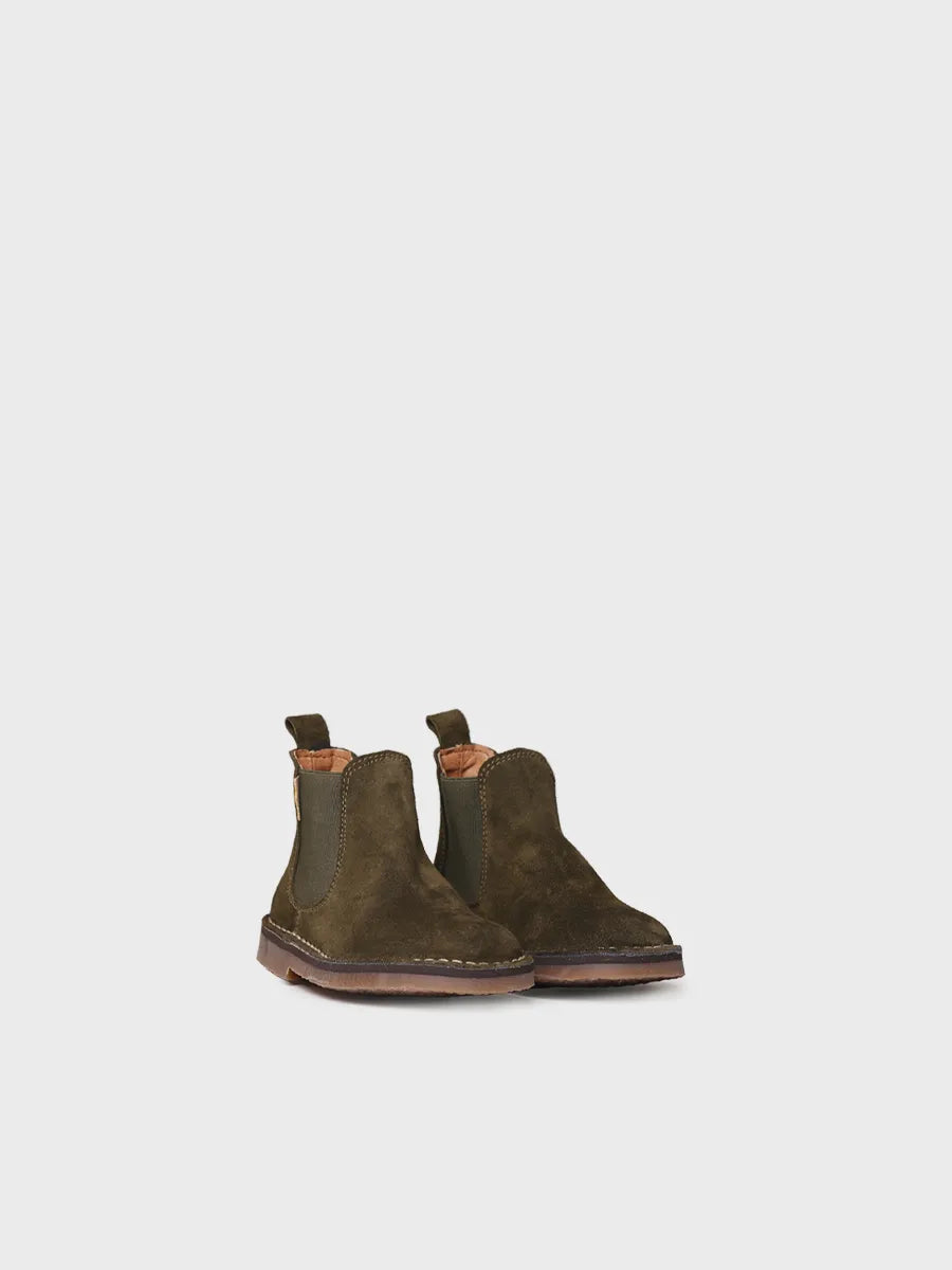 Chelsea Boot for Kids in Suede in khaki 