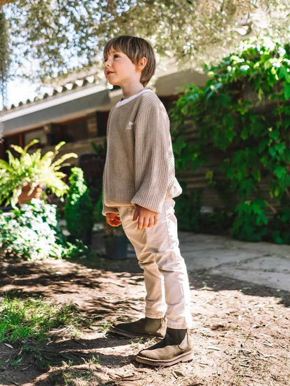 Chelsea Boot for Kids in Suede in khaki 