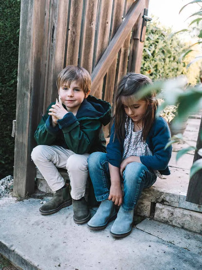 Chelsea Boot for Kids in Suede in khaki 