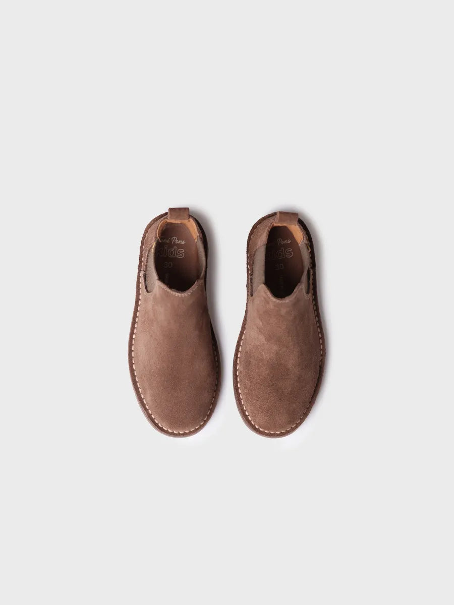 Chelsea Boot for Kids in Suede in khaki 