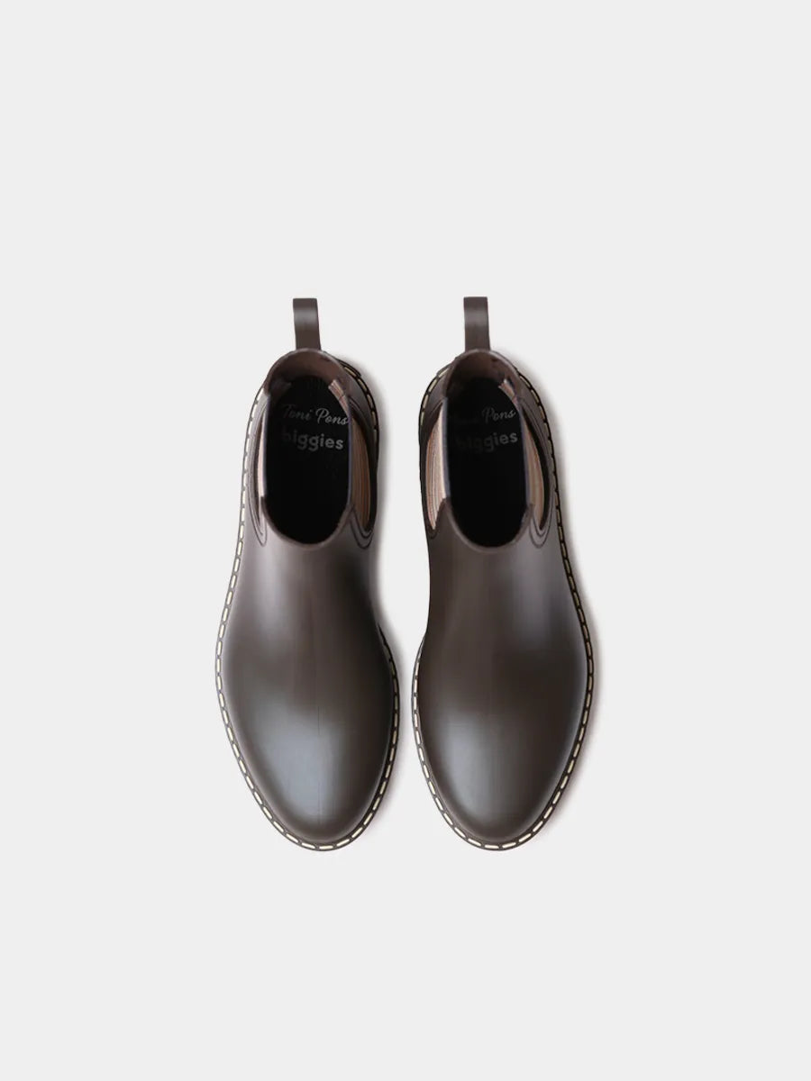Women’s leather cowboy ankle boots with heel