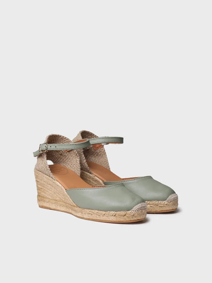 Espadrille fermée en cuir 