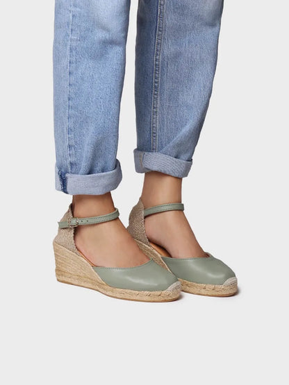 Espadrille fermée en cuir 