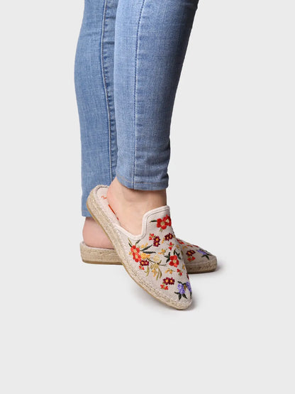 Women's embroidered espadrille