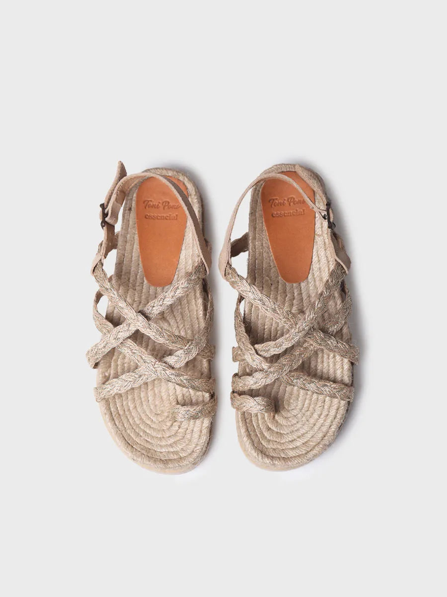 Jute flat sandal for women