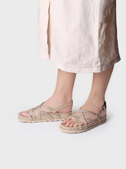 Jute flat sandal for women