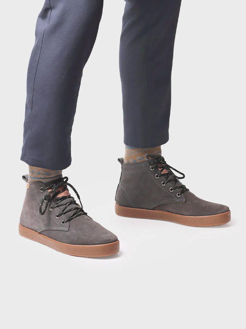 botines hombre - Botín con cordones para hombre en serraje | DALTON-SY  - Toni Pons  