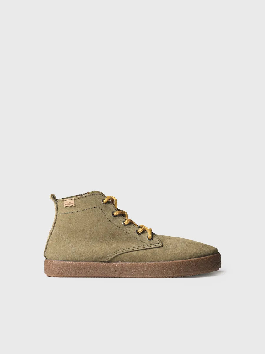 Men's Lace-up Ankle boot in Suede grey 