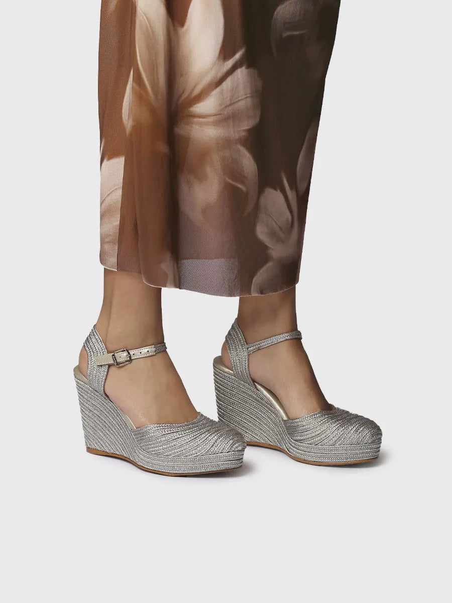  - Alpargatas de cuña de mujer metalizadas | DAMARIS  - Toni Pons  