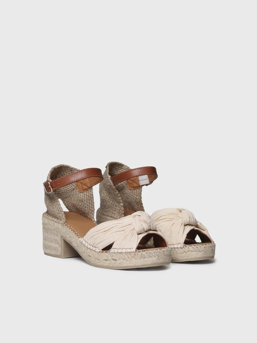  - Alpargatas de tacón bajo de mujer con nudo | DANIELA  - Toni Pons  