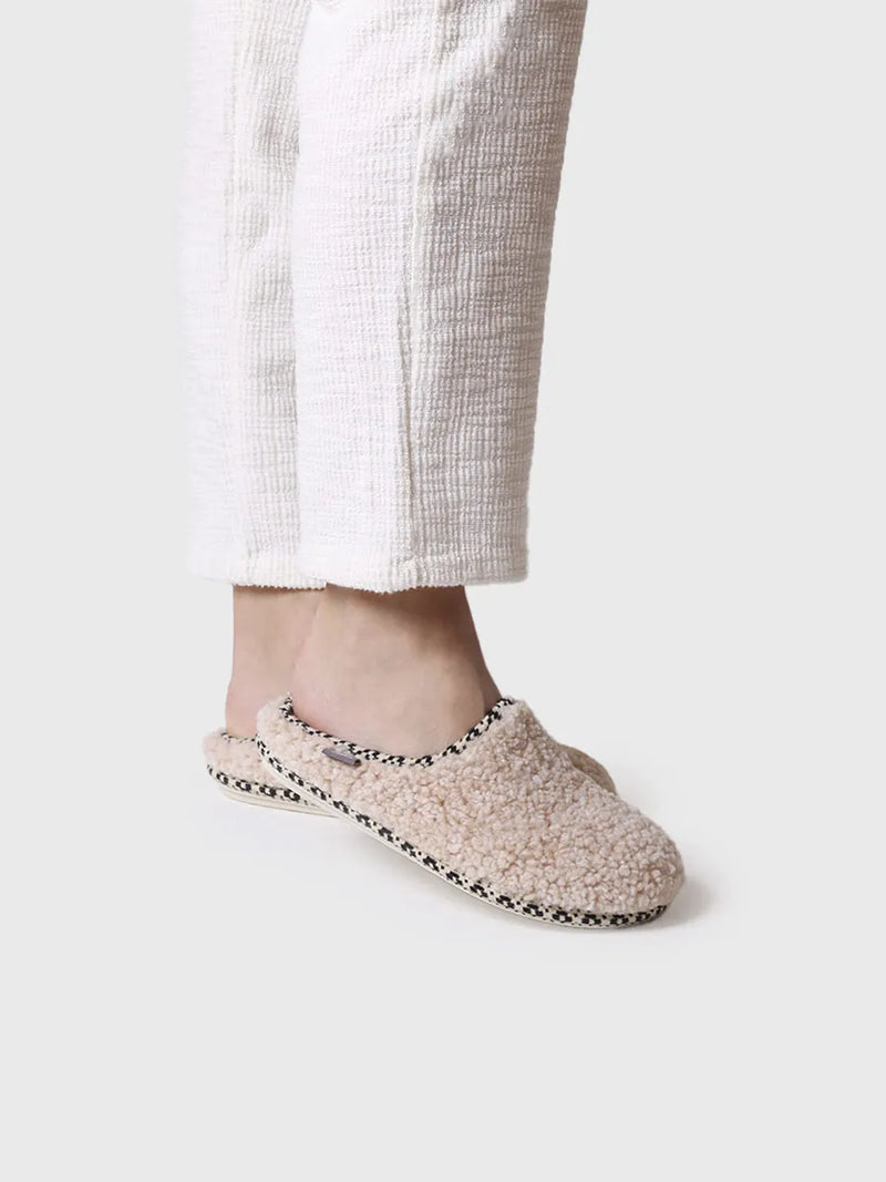 zapatillas de casa mujer - Zapatilla de casa tipo zueco para mujer en borrego | DARLA-SB  - Toni Pons  