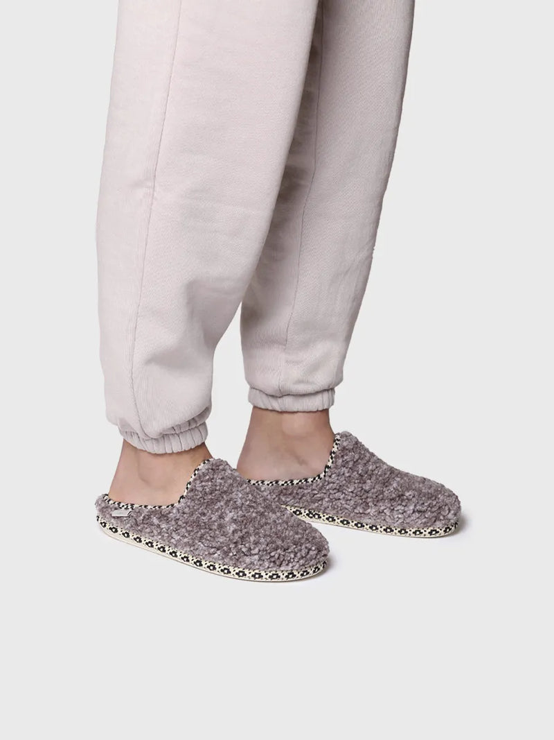 zapatillas de casa mujer - Zapatilla de casa tipo zueco para mujer en borrego | DARLA-SB  - Toni Pons  
