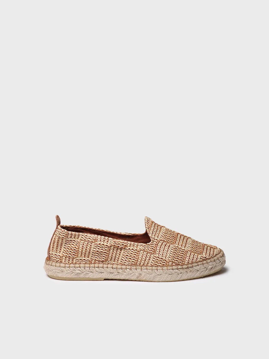 Closed espadrille for men in raffia