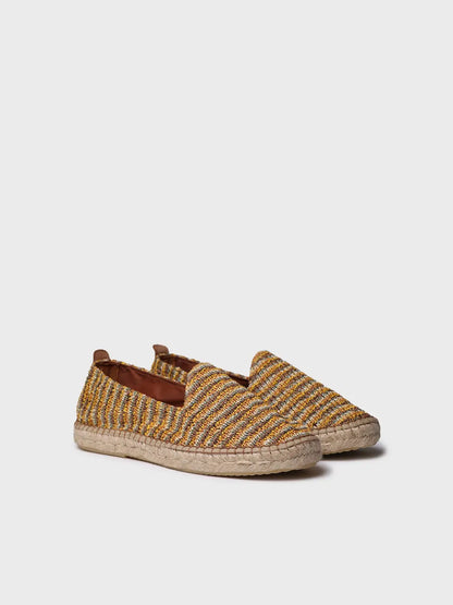 Closed espadrille for men in raffia