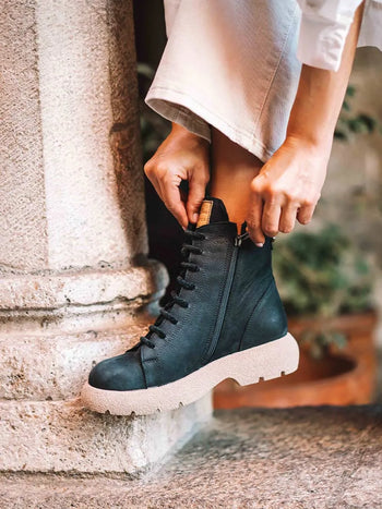 botines mujer - Botín para mujer en piel nobuk con cordones | DASHA  - Toni Pons  