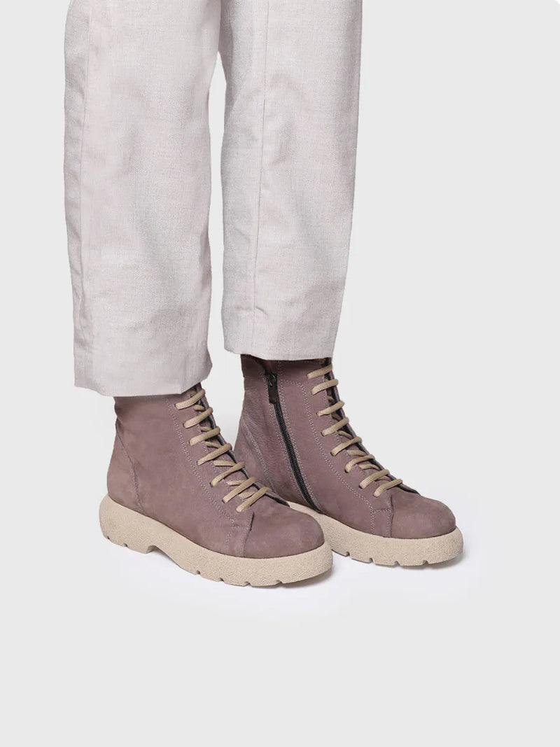 botines mujer - Botín para mujer en piel nobuk con cordones | DASHA  - Toni Pons  