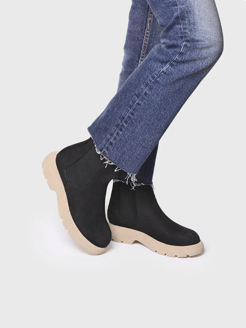 botines mujer - Botín en piel nobuk para mujer | DAVINIA  - Toni Pons  