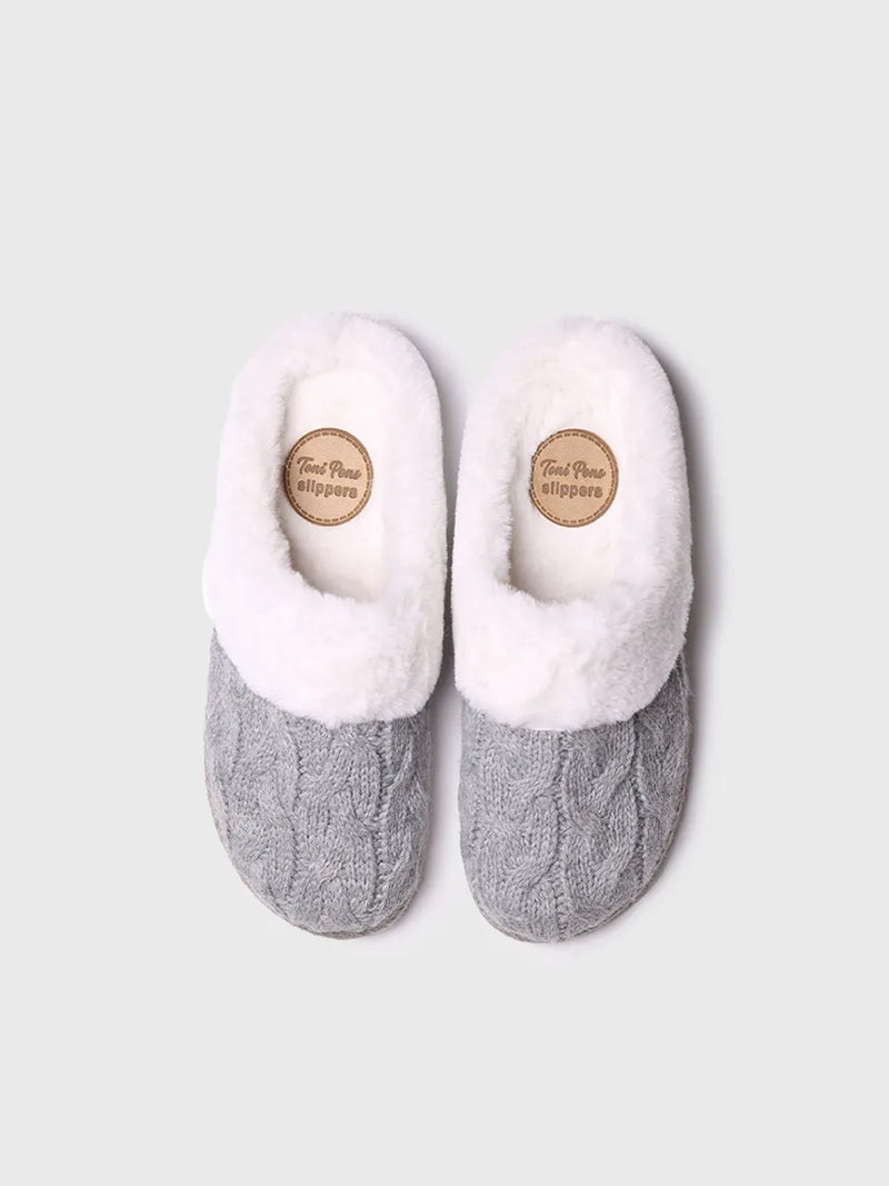  - Slippers para mujer en tejido trenzado y pelo sintético  | DELI-SC  - Toni Pons  