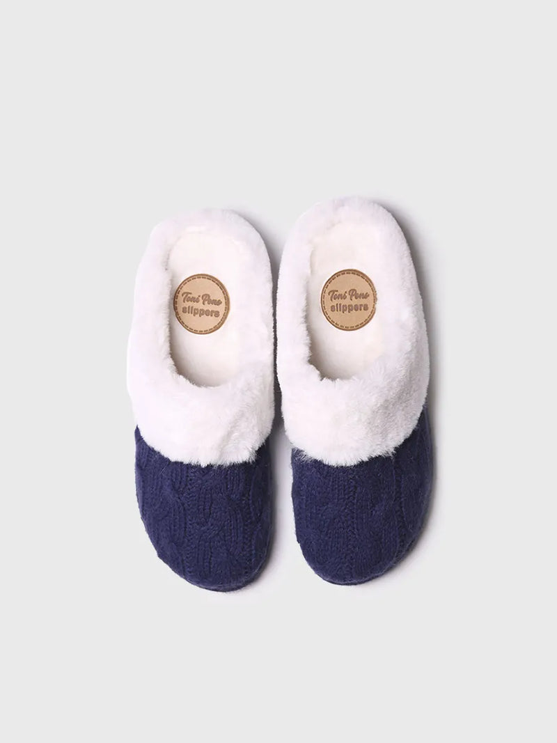  - Slippers para mujer en tejido trenzado y pelo sintético  | DELI-SC  - Toni Pons  