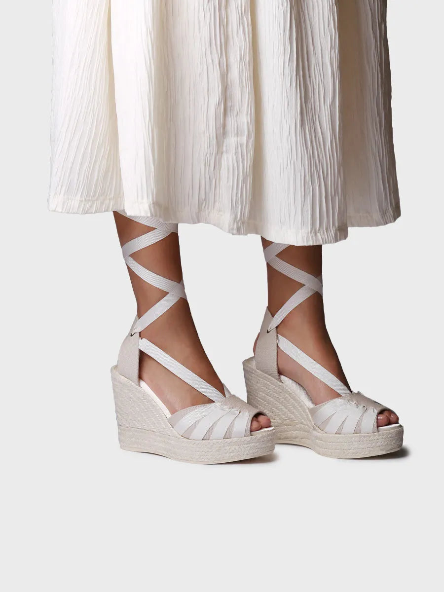 Espadrille et tissu de coton pour mariée  | DELILAH