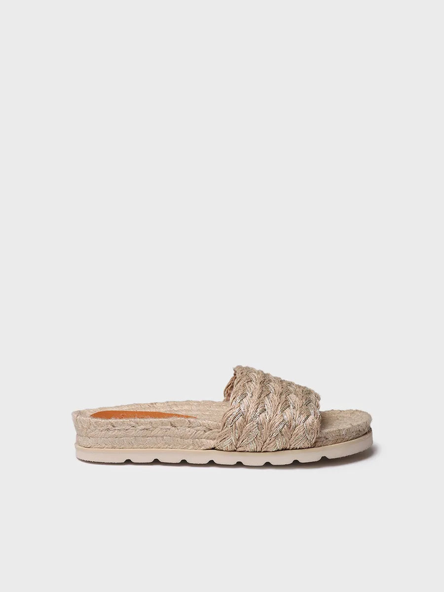 Open women's sandal in jute