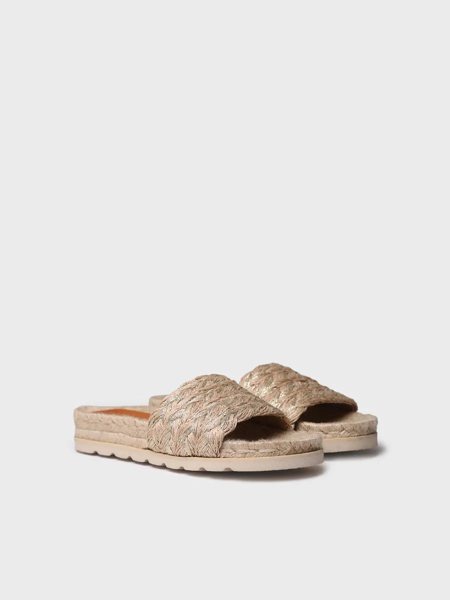 Open women's sandal in jute