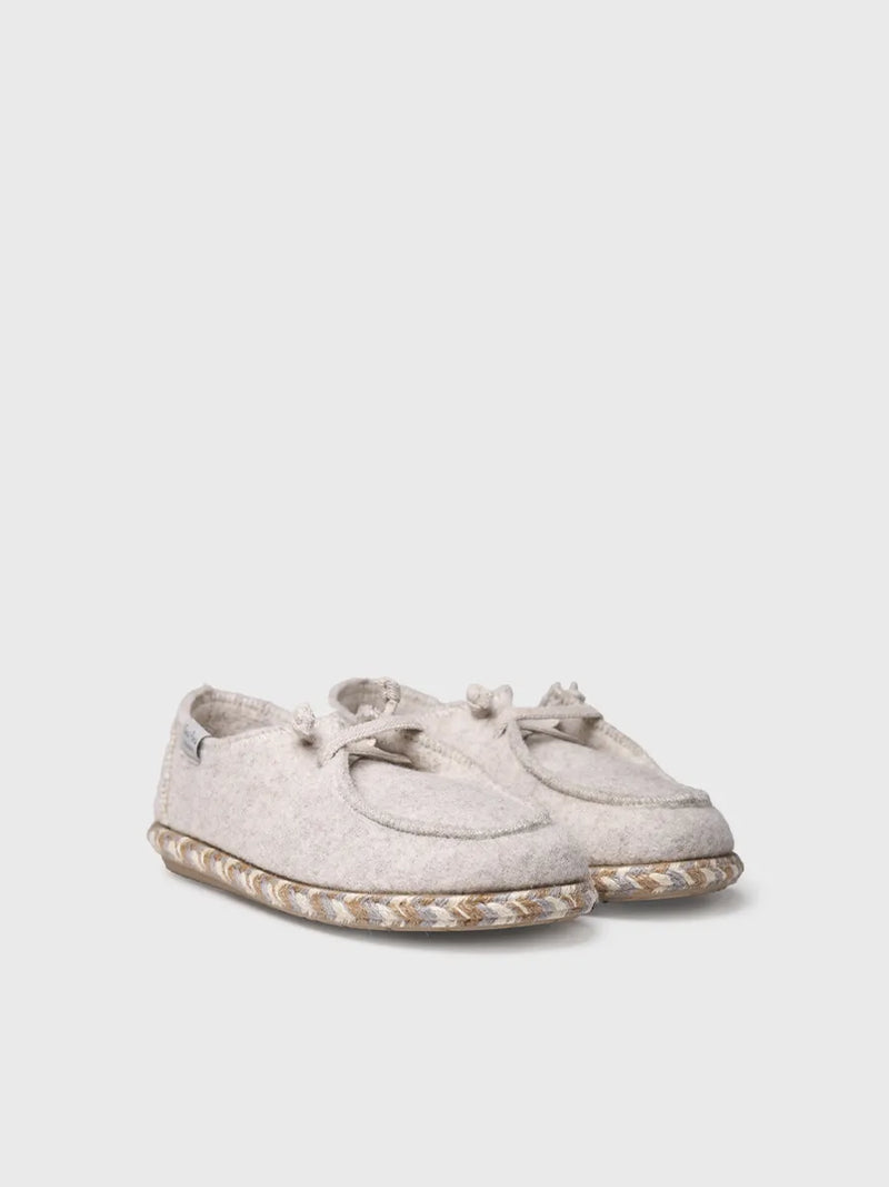zapatillas de casa mujer - Zapatilla de casa para mujer en fieltro con cordones | DEMI-FP  - Toni Pons  