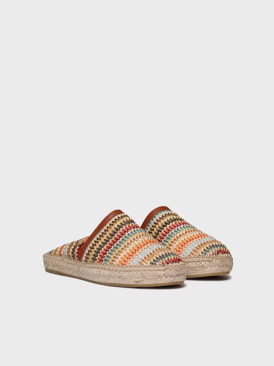  - Alpargatas tipo mule de mujer en rafia multicolor | DENISE-NM  - Toni Pons  