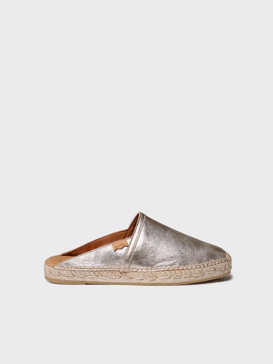  - Alpargatas tipo mule de mujer en piel metalizada | DENISE-P  - Toni Pons  