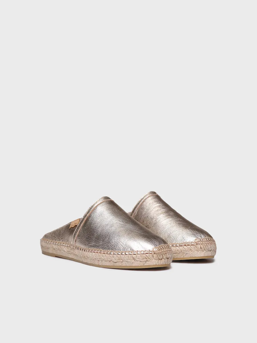 - Alpargatas tipo mule de mujer en piel metalizada | DENISE-P  - Toni Pons  